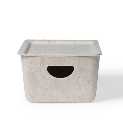 Felt Storage With Lid Beige - Bullseye's Playground™ 5 Felt Storage With Lid Beige - Bullseye's Playground™ - Image 3