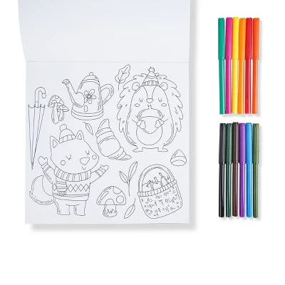 Kids' Coloring Book With Markers Autumn - Bullseye's Playground™ 3 Kids' Coloring Book With Markers Autumn - Bullseye's Playground™