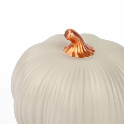 Stoneware Pumpkins White - Bullseye's Playground™ 4 Stoneware Pumpkins White - Bullseye's Playground™ - Image 2