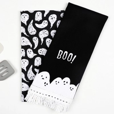 2pk Dishtowels Boo Ghost - Bullseye's Playground™ 6 2pk Dishtowels Boo Ghost - Bullseye's Playground™ - Image 4