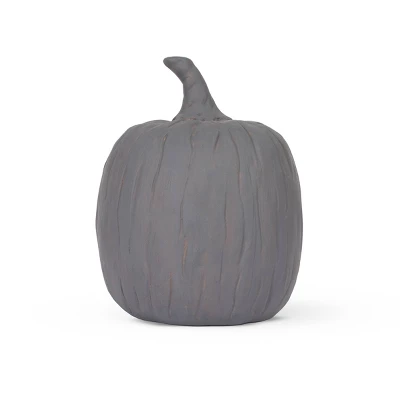 Large Terracotta Pumpkins Gray - Bullseye's Playground™ 5 Large Terracotta Pumpkins Gray - Bullseye's Playground™ - Image 3