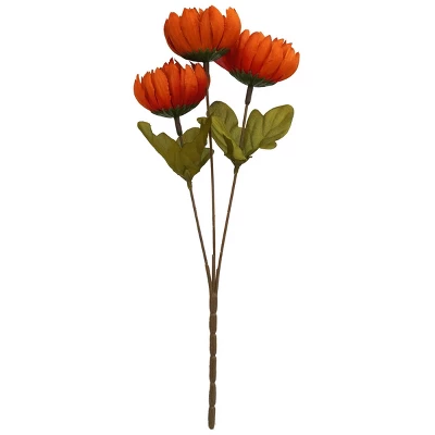 Faux Foliage Orange Mum - Bullseye's Playground™ 4 Faux Foliage Orange Mum - Bullseye's Playground™ - Image 2