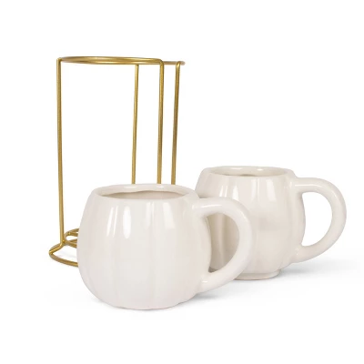 2pk Stackable Espresso Mugs Pumpkin - Bullseye's Playground™ 4 2pk Stackable Espresso Mugs Pumpkin - Bullseye's Playground™ - Image 2